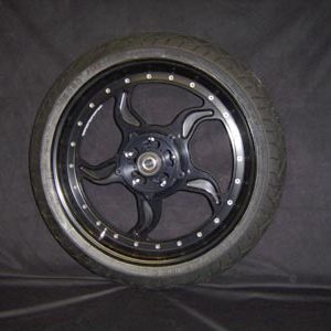 Achterwiel 5 spaaks zwart